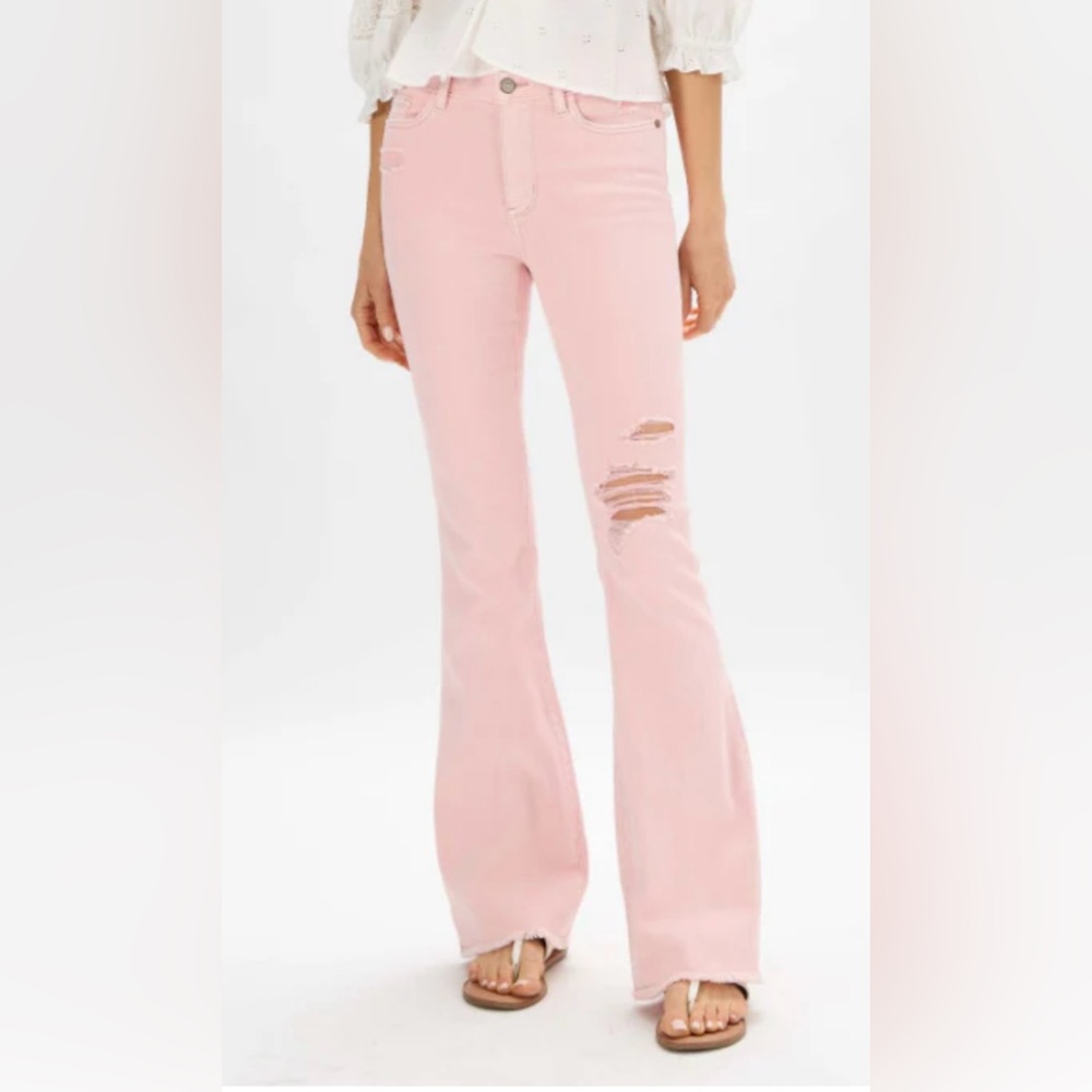 Judy Blue Pink Flare Jeans